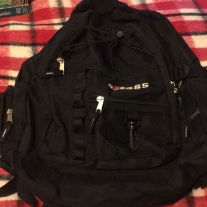 Exceeds black nylon backpack 6 pockets